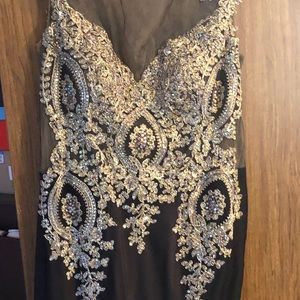 Custom, embroidered Formal Gown. Size 16
